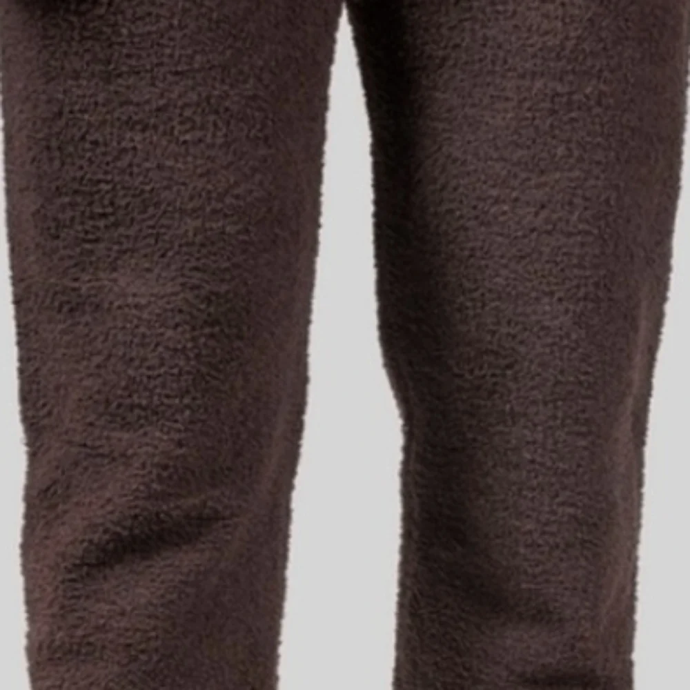 Natori Akio Cheniile Jogger Pants Mens L Brown Cozy Lounge Cabincore #1111 - Picture 4 of 11